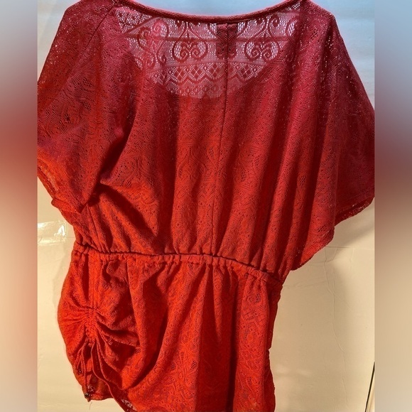 CATALINA RED BATHING SUIT COVERI UP SIZE 2X (18W-20W) - Picture 4 of 5